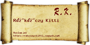 Rákóczy Kitti névjegykártya