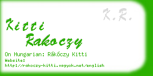 kitti rakoczy business card