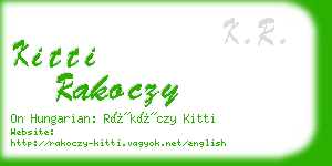 kitti rakoczy business card